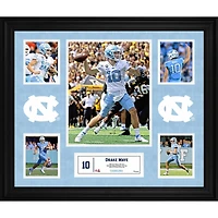 Collage encadré de 5 photos de Drake Maye, Tar Heels de Caroline du Nord
