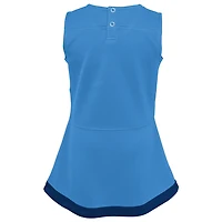 Girls Preschool Carolina Blue North Tar Heels Two-Piece Cheer Captain Jumper Dress & Bloomers Set