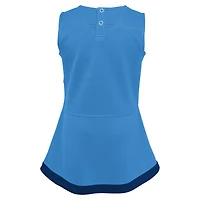 Girls Toddler Carolina Blue North Tar Heels Cheer Captain Dress & Bloomers Two-Piece Set