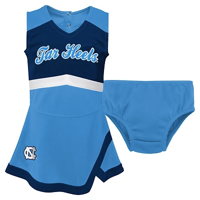 Girls Toddler Carolina Blue North Tar Heels Cheer Captain Dress & Bloomers Two-Piece Set