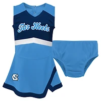 Girls Toddler Carolina Blue North Tar Heels Cheer Captain Dress & Bloomers Two-Piece Set
