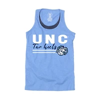 Girls Youth Wes & Willy  Carolina Blue North Tar Heels Racerback Tank Top