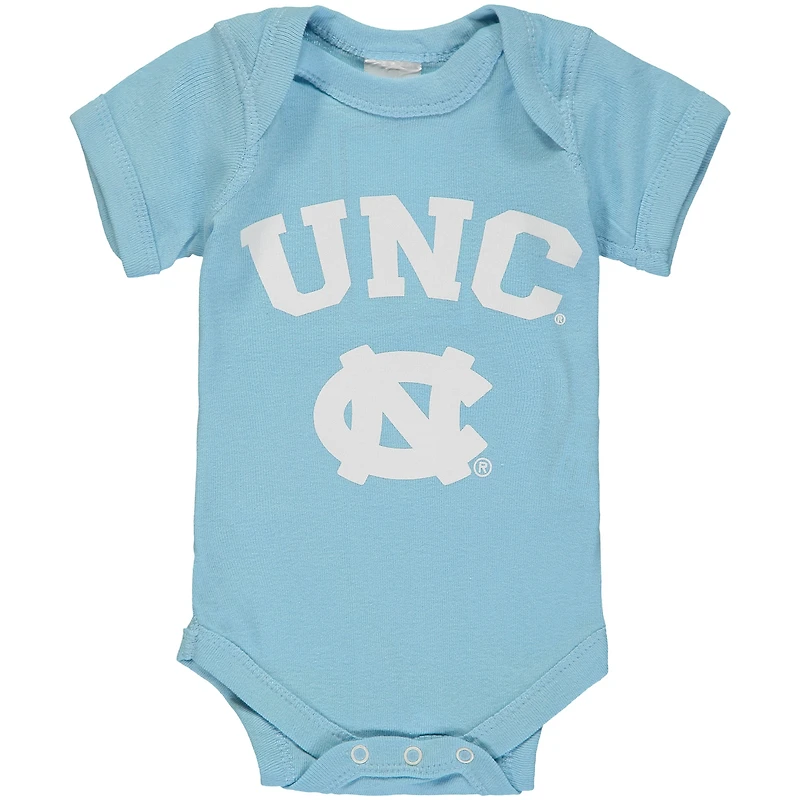 Infant Carolina Blue North Tar Heels Arch & Logo Bodysuit