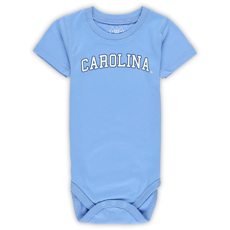 Ensemble de trois bodies pour bébé Wes & Willy des Tar Heels Caroline du Nord