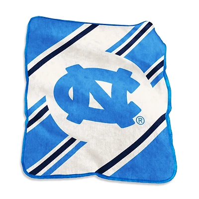 Couverture à rayures Raschel 50" x 60" avec logo des Tar Heels de Caroline du Nord