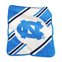 Couverture à rayures Raschel 50" x 60" avec logo des Tar Heels de Caroline du Nord