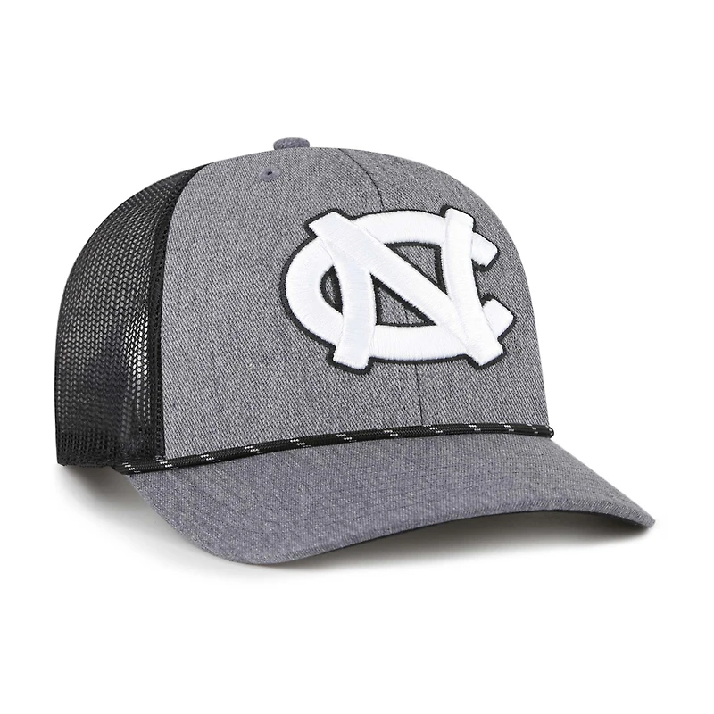 Casquette ajustable en corde de carbone grise '47 pour homme des Tar Heels de Caroline du Nord