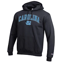 Sweat à capuche logo Arch Over Champion Heather Grey pour homme des North Carolina Tar Heels