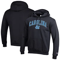 Sweat à capuche logo Arch Over Champion Heather Grey pour homme des North Carolina Tar Heels