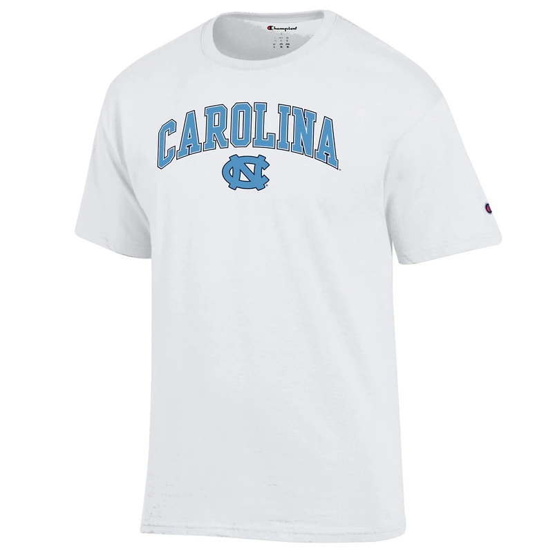 Men's Champion  White North Carolina Tar Heels Arch Over Logo T-Shirt