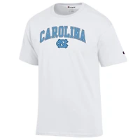 Men's Champion  White North Carolina Tar Heels Arch Over Logo T-Shirt