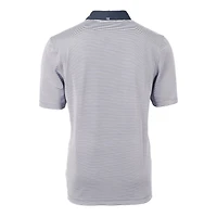 Men's Cutter & Buck  Navy/White North Carolina Tar Heels DryTec Virtue Eco Pique Recycled Polo
