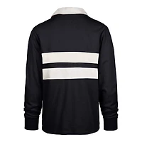 Men's '47 Navy North Carolina Tar Heels Clubhouse Knox Thames Long Sleeve Rugby Polo