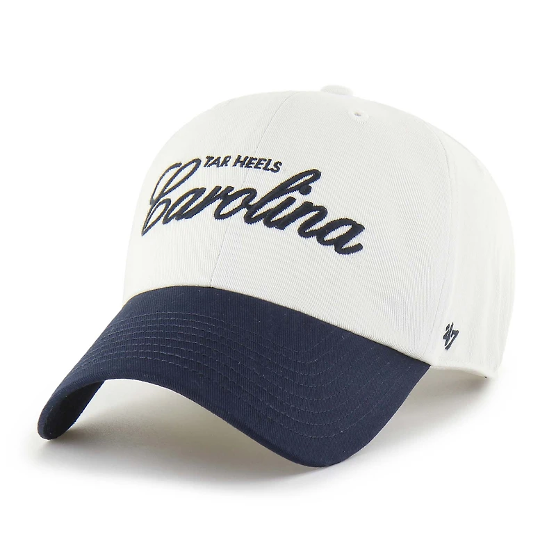 Men's '47 White North Carolina Tar Heels Contemporary Basics Foundation Clean Up Adjustable Hat