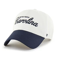 Men's '47 White North Carolina Tar Heels Contemporary Basics Foundation Clean Up Adjustable Hat