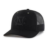 Casquette trucker Carhartt x '47 noire pour homme, modèle Tar Heels de Caroline du Nord, ajustable