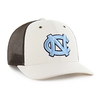 Men's Carhartt x '47 Natural/Brown North Carolina Tar Heels Undyed Trucker Adjustable Hat