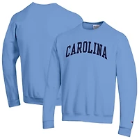 Men's Champion  Heather Gray North Carolina Tar Heels Basic Arch Fleece Pullover Sweatshirt