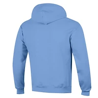 Sweat à capuche Champion bleu Caroline pour homme, couleur Powerblend, aux couleurs des Tar Heels de du Nord.