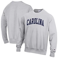 Sweat-shirt en polaire à tissage inversé Champion Grey North Carolina Tar Heels pour homme