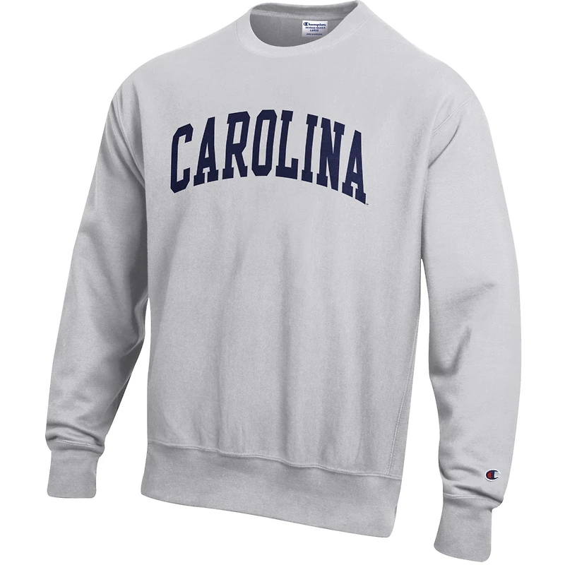 Sweat-shirt en polaire à tissage inversé Champion Grey North Carolina Tar Heels pour homme
