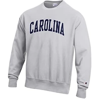 Sweat-shirt en polaire à tissage inversé Champion Grey North Carolina Tar Heels pour homme