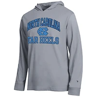 Men's Champion  Heather Gray North Carolina Tar Heels High Motor All-Star Long Sleeve Hooded T-Shirt