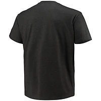 Champion Heathered Charcoal North Carolina Tar Heels T-shirt Big & Tall Arch Over Wordmark pour hommes