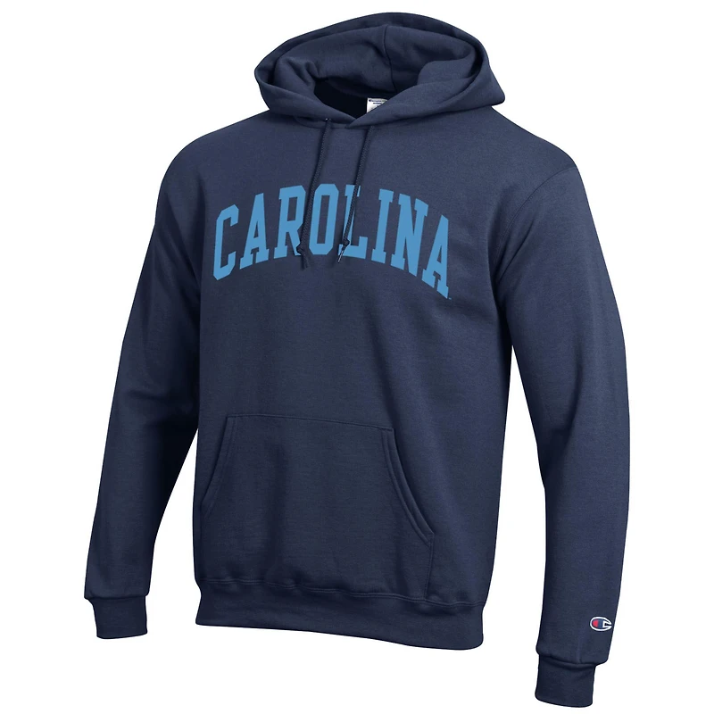 Men's Champion  Navy North Carolina Tar Heels Basic Arch Fleece Pullover Hoodie