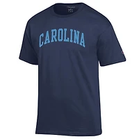 T-shirt Champion Navy pour homme, motif arches basiques des Tar Heels de Caroline du Nord