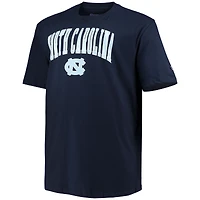 Champion Navy North Carolina Tar Heels Big & Tall Arch Over Wordmark T-shirt pour hommes