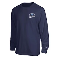 T-shirt à manches longues plastifié Champion Navy North Carolina Tar Heels All-Star pour homme
