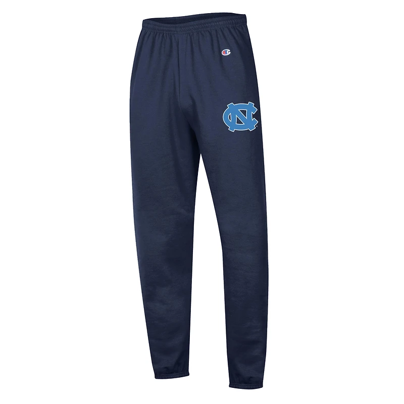 Men's Champion Navy North Carolina Tar Heels Powerblend Banded Fleece Sweatpants