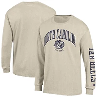 Men's Champion  Oatmeal North Carolina Tar Heels Neutral Arch Long-Sleeve T-Shirt