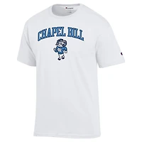 Men's  Champion White North Carolina Tar Heels Chapel Bill Mascot T-Shirt