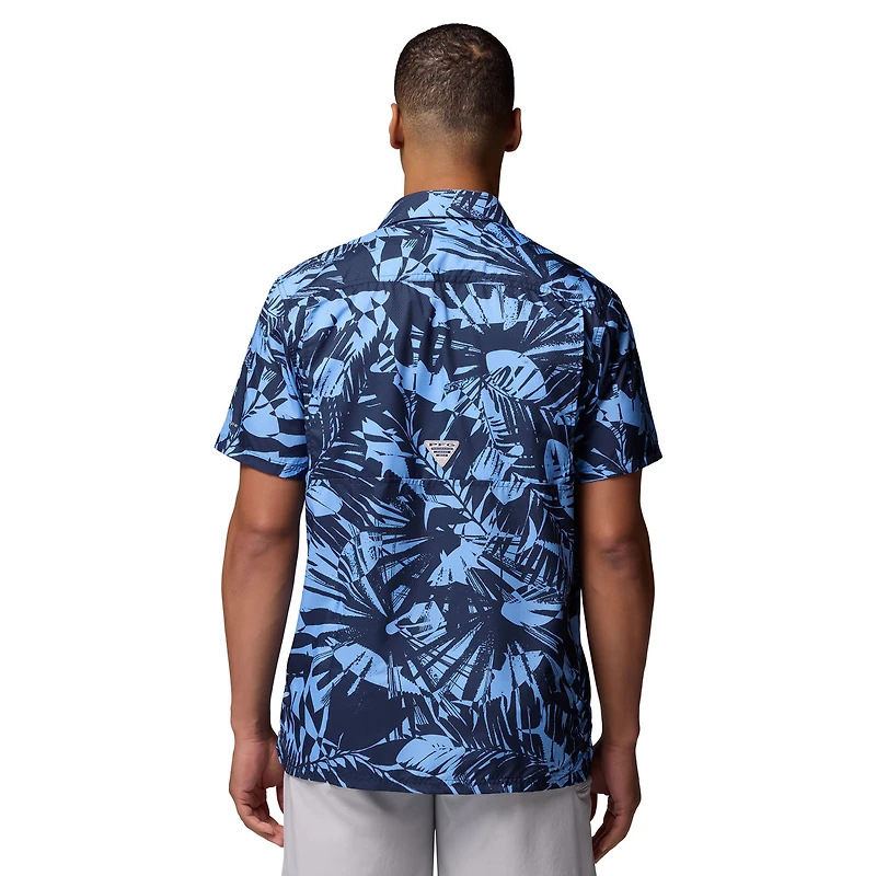 Men's Columbia Carolina Blue North Tar Heels Super Slack Tide Omni-Wick Button-Up Shirt
