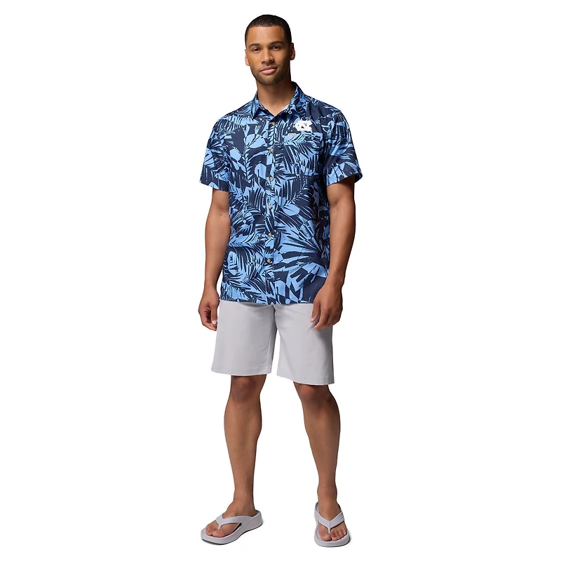Men's Columbia Carolina Blue North Tar Heels Super Slack Tide Omni-Wick Button-Up Shirt