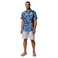 Men's Columbia Carolina Blue North Tar Heels Super Slack Tide Omni-Wick Button-Up Shirt