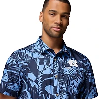 Chemise boutonnée Columbia Carolina Blue North Tar Heels Super Slack Tide Omni-Wick pour homme