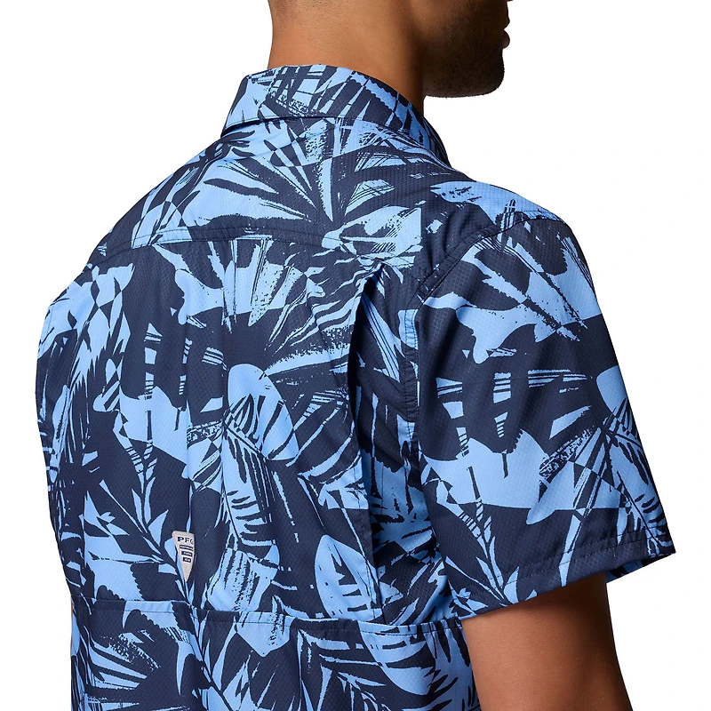 Men's Columbia Carolina Blue North Tar Heels Super Slack Tide Omni-Wick Button-Up Shirt