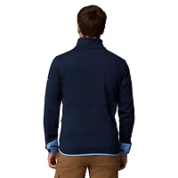 Men's Columbia Navy North Carolina Tar Heels Hike Omni-Wick Half-Zip Pullover
