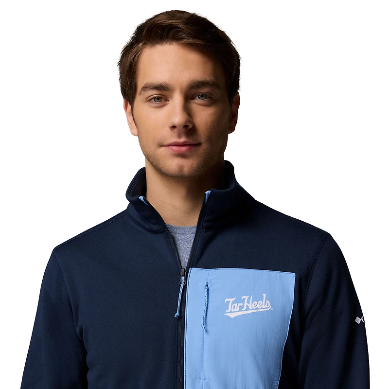 Men's Columbia Navy North Carolina Tar Heels Hike Omni-Wick Half-Zip Pullover