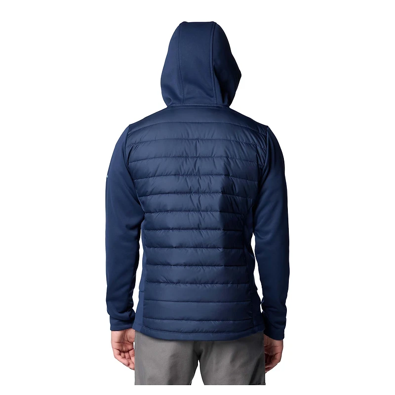 Veste à capuche hybride entièrement zippée Out-Shield de Columbia pour homme, bleu marine, North Carolina Tar Heels