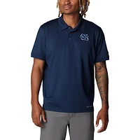 Men's Columbia Navy North Carolina Tar Heels PFG Tamiami Omni-Shade Polo