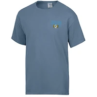 T-shirt bleu délavé pour homme, motif Big Name des Tar Heels de Caroline du Nord