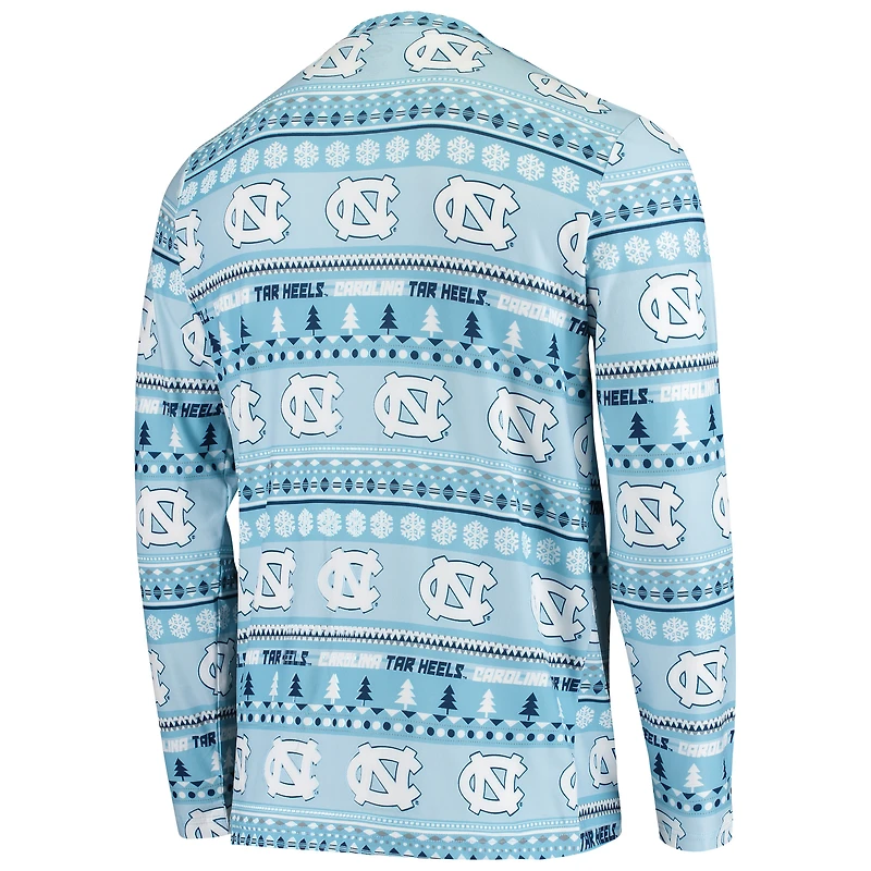 Ensemble pull moche à manches longues et pantalon Concepts Sport bleu Caroline pour homme, aux couleurs des Tar Heels de du Nord.