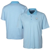 Polo extensible à rayures ton sur pour homme, bleu Carolina, Cutter & Buck, North Carolina Tar Heels, logo Alumni, Forge