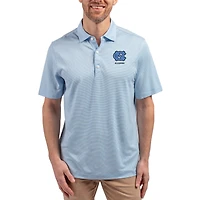 Polo Cutter & Buck pour homme, bleu Caroline, North Carolina Tar Heels Forge Alumni Eco Double Stripe Stretch Recycled