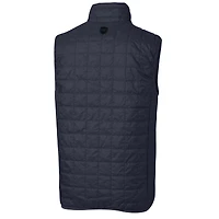 Men's Cutter & Buck Charcoal North Carolina Tar Heels Rainier PrimaLoft Big Tall Eco Insulated Full-Zip Puffer Vest