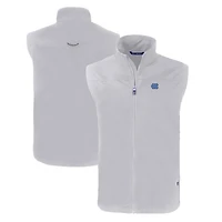 Gilet zippé écologique Charter pour homme, gris, de la Caroline du Nord, des Tar Heels, marque Cutter & Buck, collection Big Tall